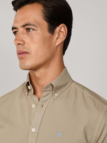 Hackett London Regular fit Overhemd ' Ess ' in Beige