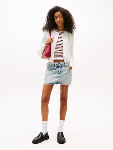 Geacă tricotată 'ESSENTIAL' de la Tommy Jeans pe alb