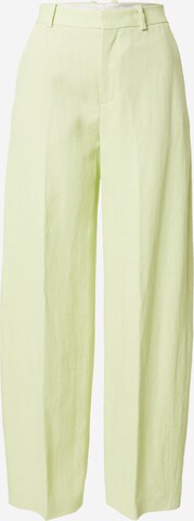 DRYKORN Wide leg Pleated Pants 'DESK' in Yellow: front