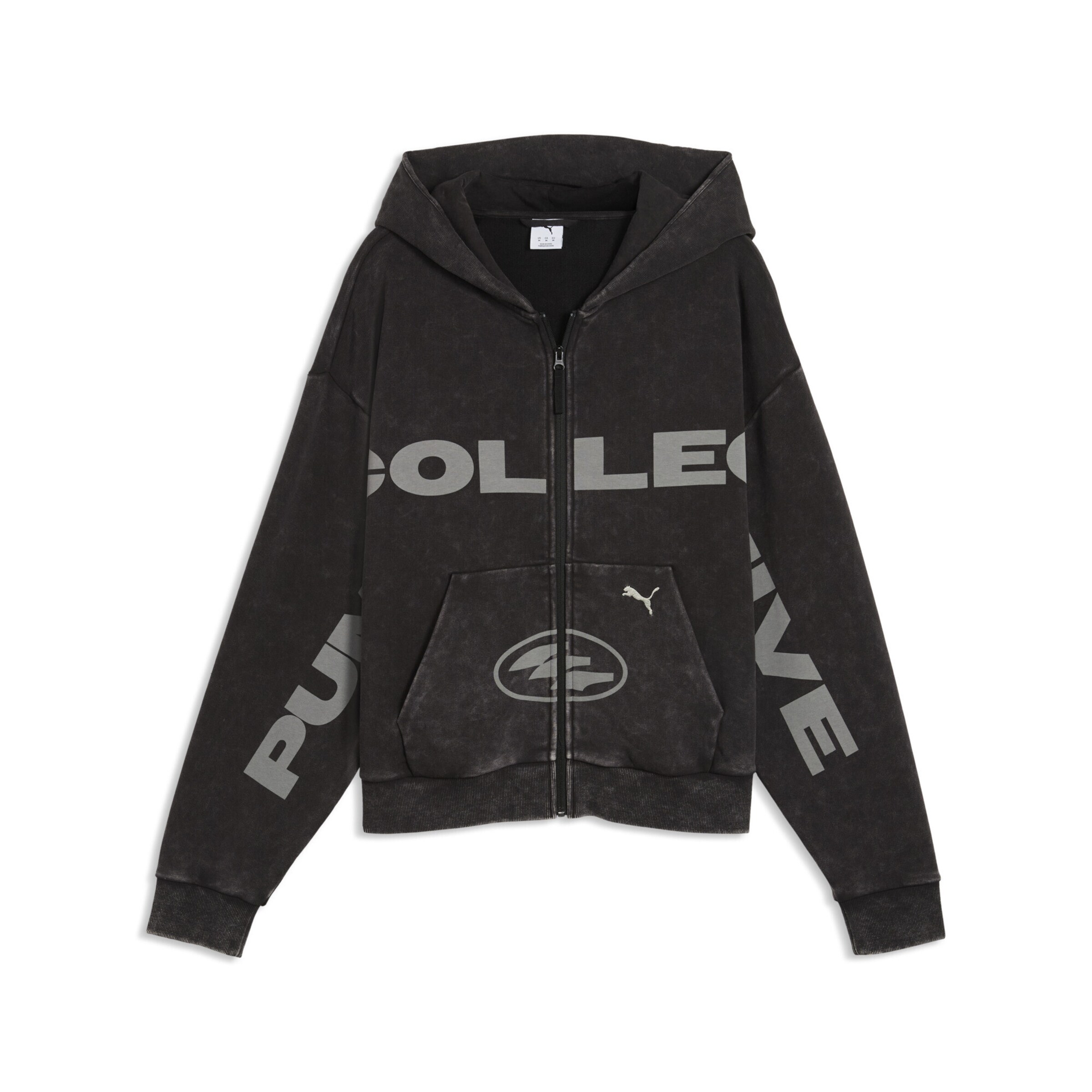 PUMA Sportsweatjacke in Schwarz: Vorderseite