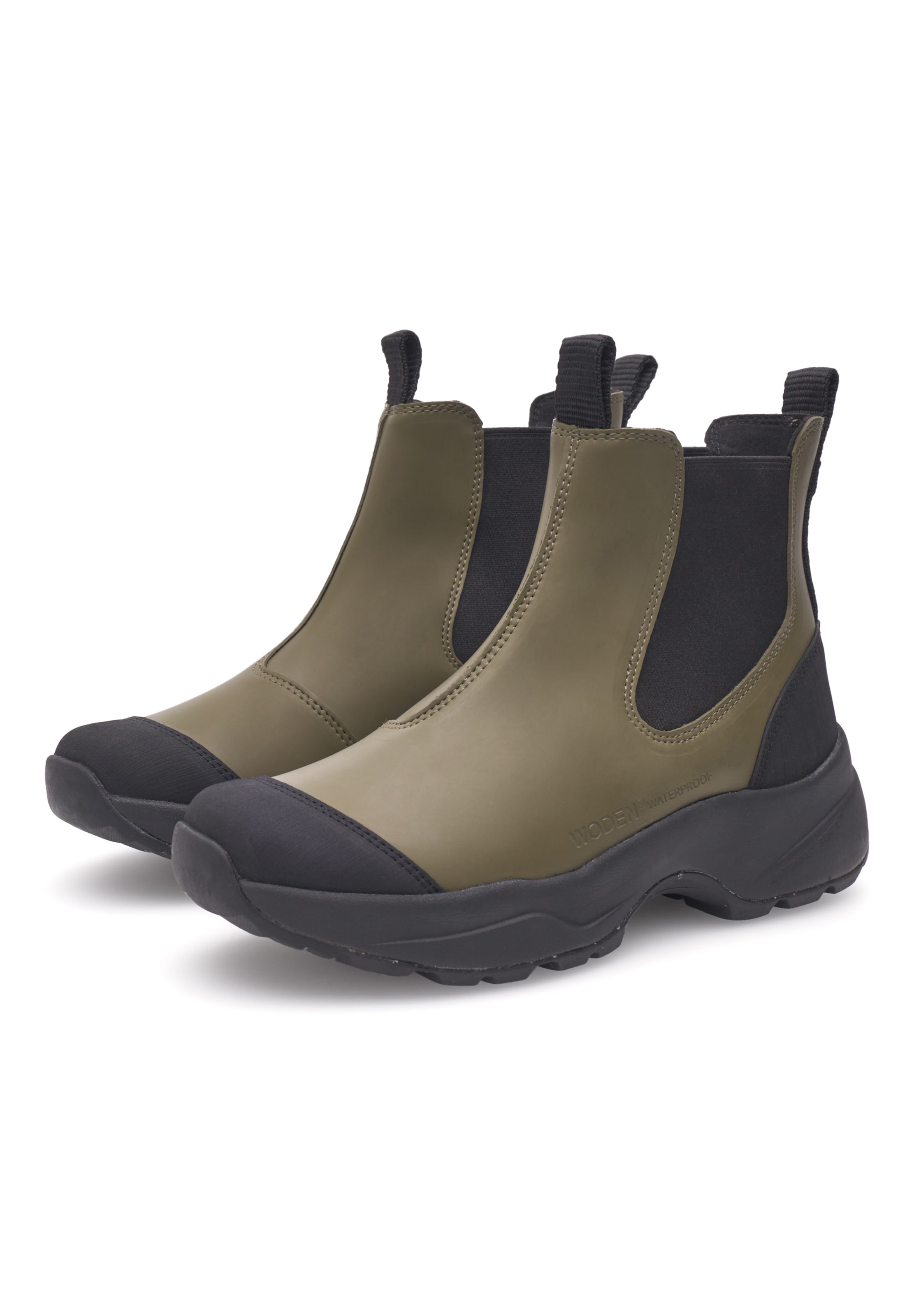 WODEN Chelsea boots 'Siri' in Green: front
