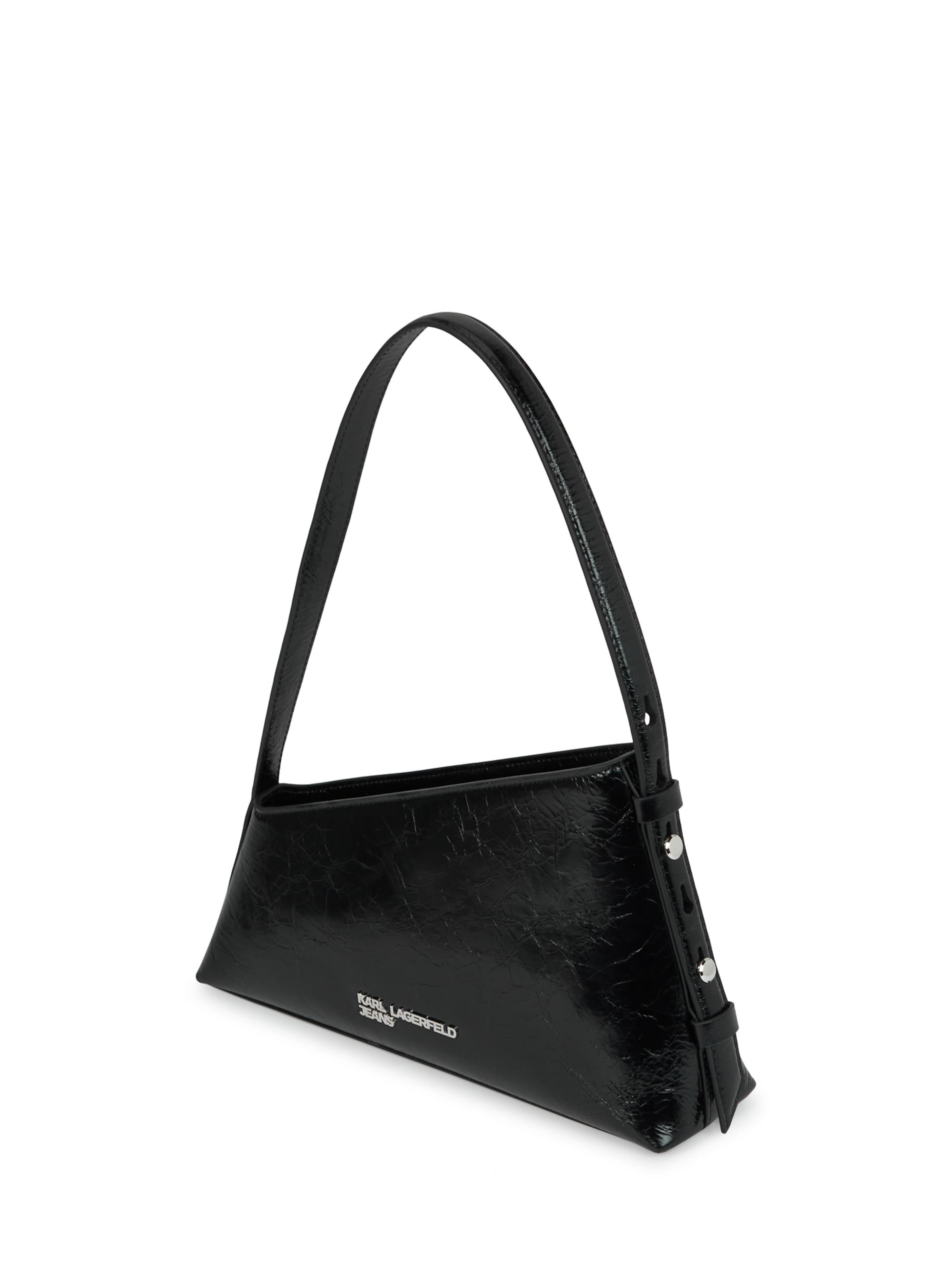 KARL LAGERFELD JEANS Чанта за през рамо ' Geo Hochglänzende Schultertasche ' в черно