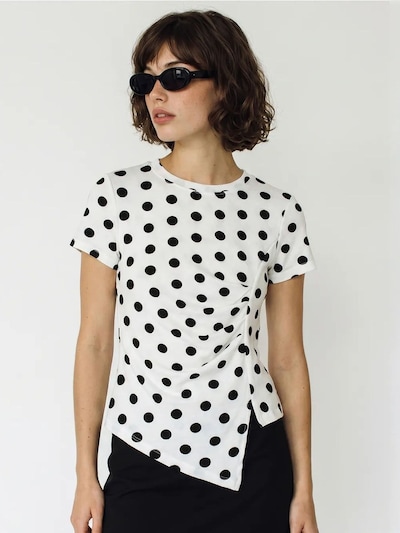 Maglietta 'T-Shirts' in S Bianco Lucci di colore nero / bianco, Visualizzazione prodotti
