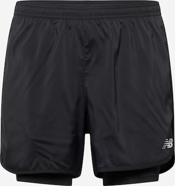 Regular Pantalon de sport 'Accelerate Pacer' new balance en noir : devant
