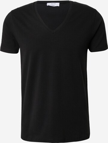 DAN FOX APPAREL T-shirt 'Samuel' i svart: framsida