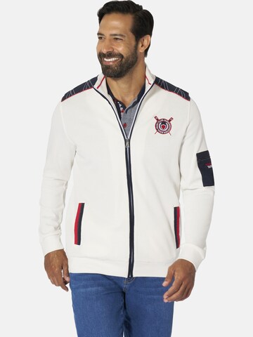 Jan Vanderstorm Zip-Up Hoodie 'Atli' in White: front