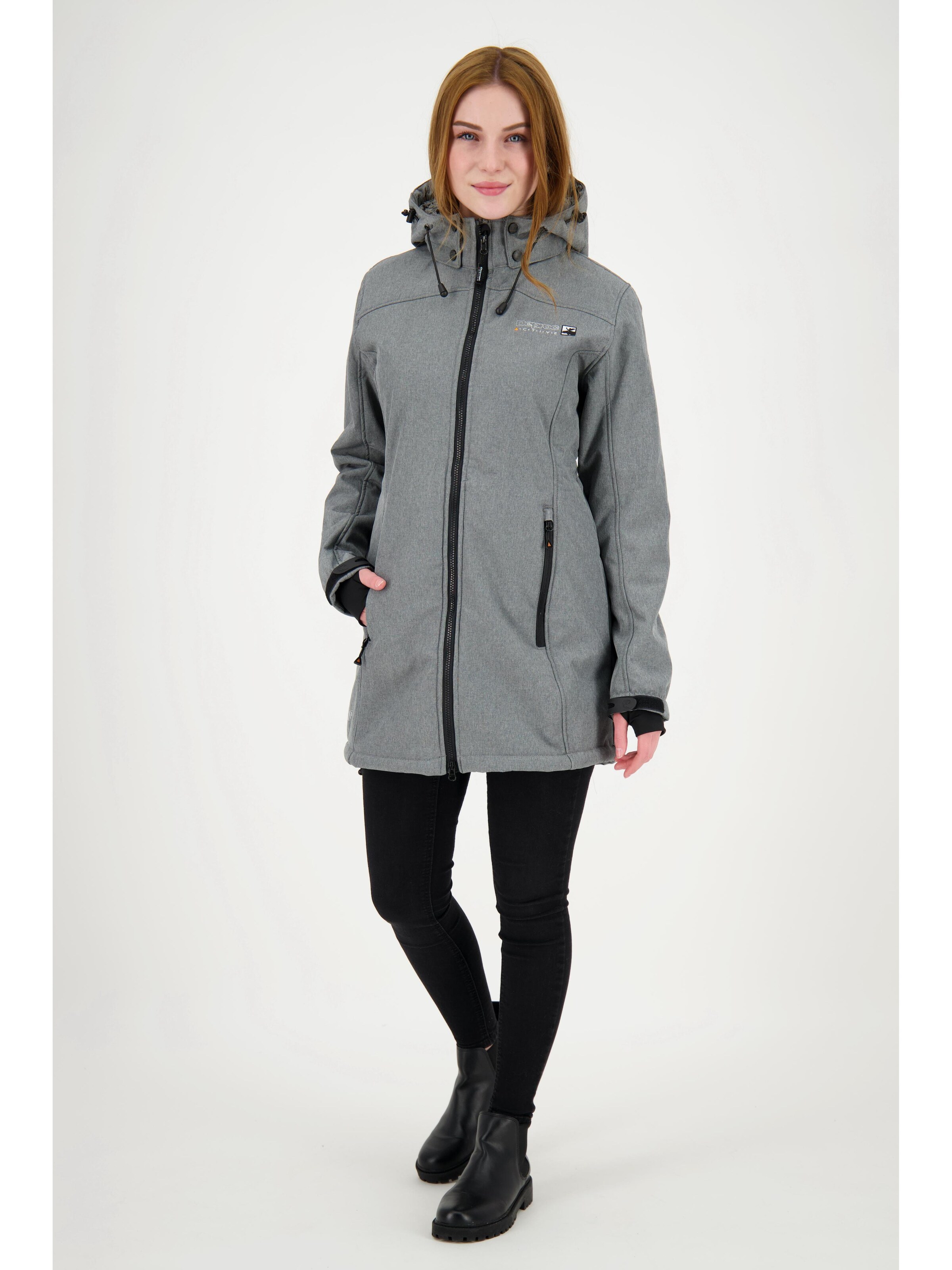 deproc Übergangsjacke 'KEELE PEAK II WOMEN'‌‌‌‌‌‌‌‌ in Grau: Vorderseite