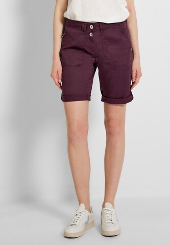 CECIL Regular Shorts 'New York' in Lila: predná strana