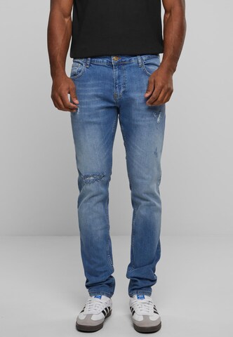2Y Premium Slimfit Jeans in Blauw