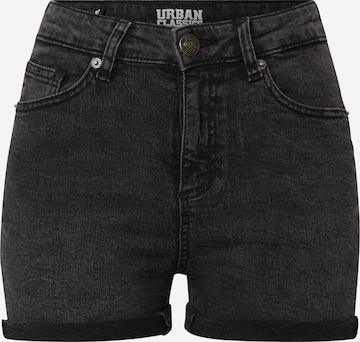 Urban Classics - Skinny Calças de ganga em preto: frente
