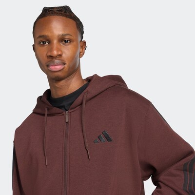 ADIDAS SPORTSWEAR Athletic Zip-Up Hoodie in Brown / Black, Item view