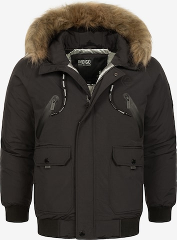 Veste d’hiver ' Zakai ' INDICODE JEANS en noir : devant