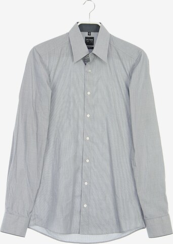 OLYMP Button Up Shirt in S in Grey: front