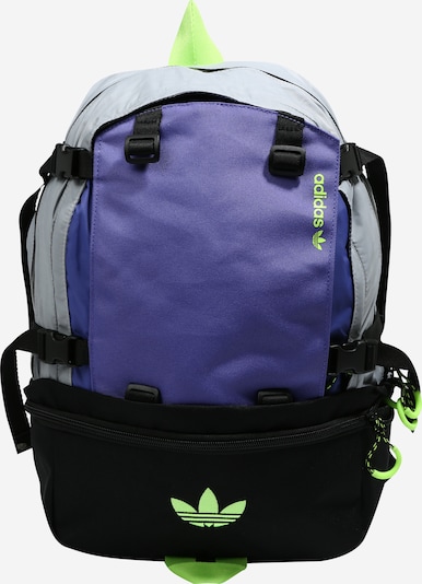 ADIDAS ORIGINALS Nahrbtnik 'Adventure' | modra / siva / neonsko zelena / črna / srebrna barva, Prikaz izdelka
