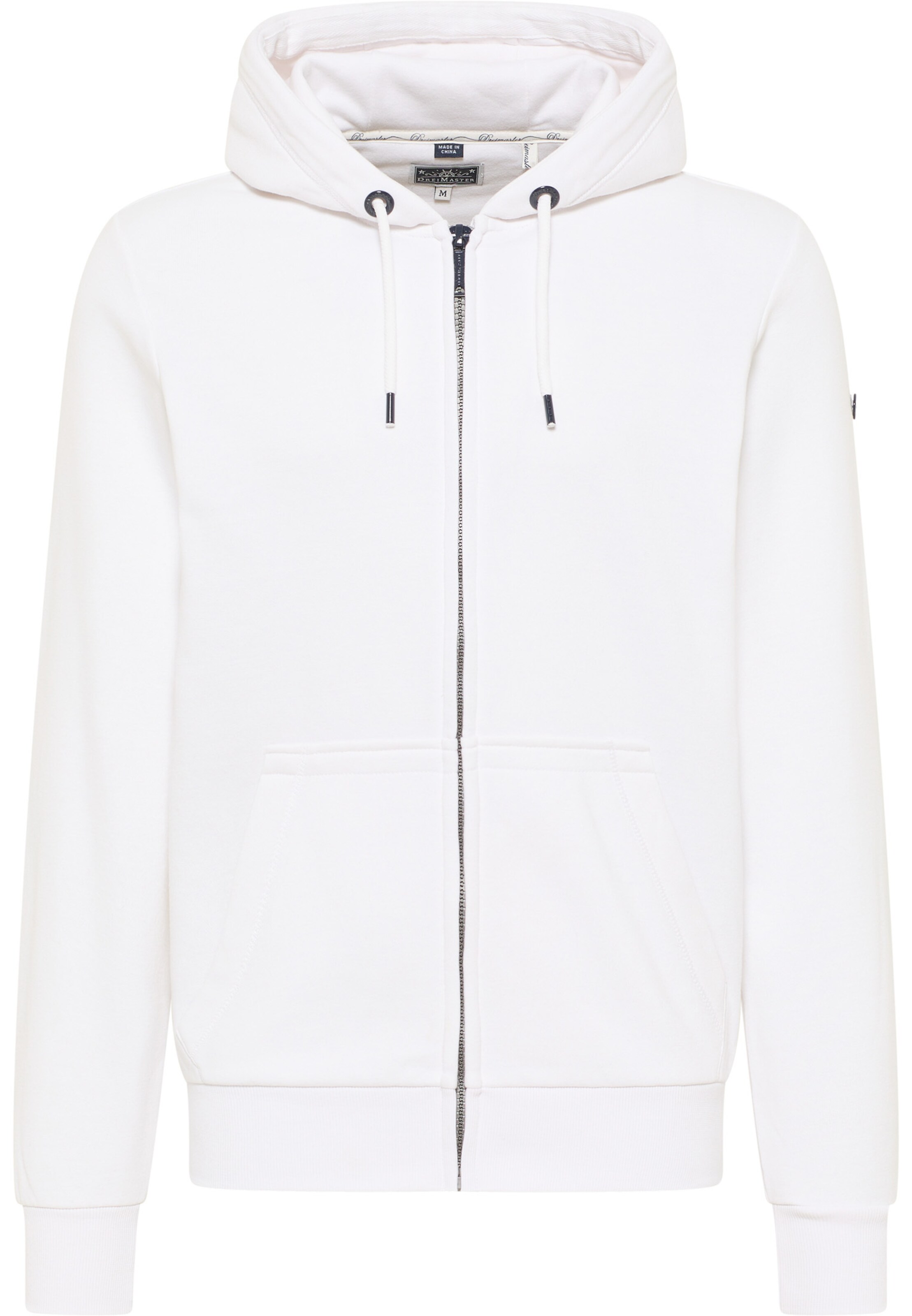 DreiMaster Maritim - Sudadera con cremallera 'Kilata' en blanco: frente