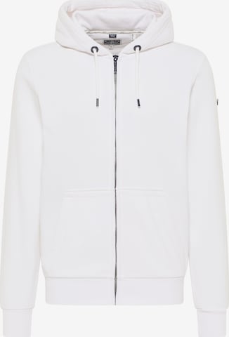 DreiMaster Maritim Zip-Up Hoodie 'Kilata' in White: front