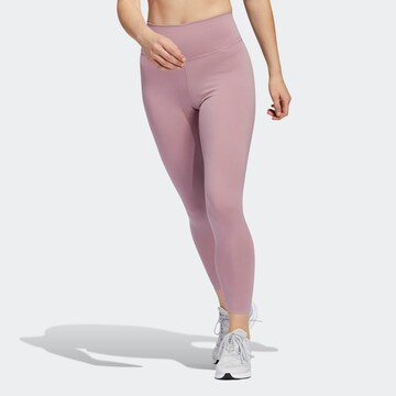 ADIDAS SPORTSWEAR Skinny Workout Pants in Purple: front