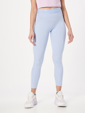 ADIDAS PERFORMANCE Skinny Sporthose 'Techfit Hyperglam' in Blau: predná strana