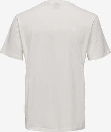 T-Shirt 'Frankie' Only & Sons en blanc