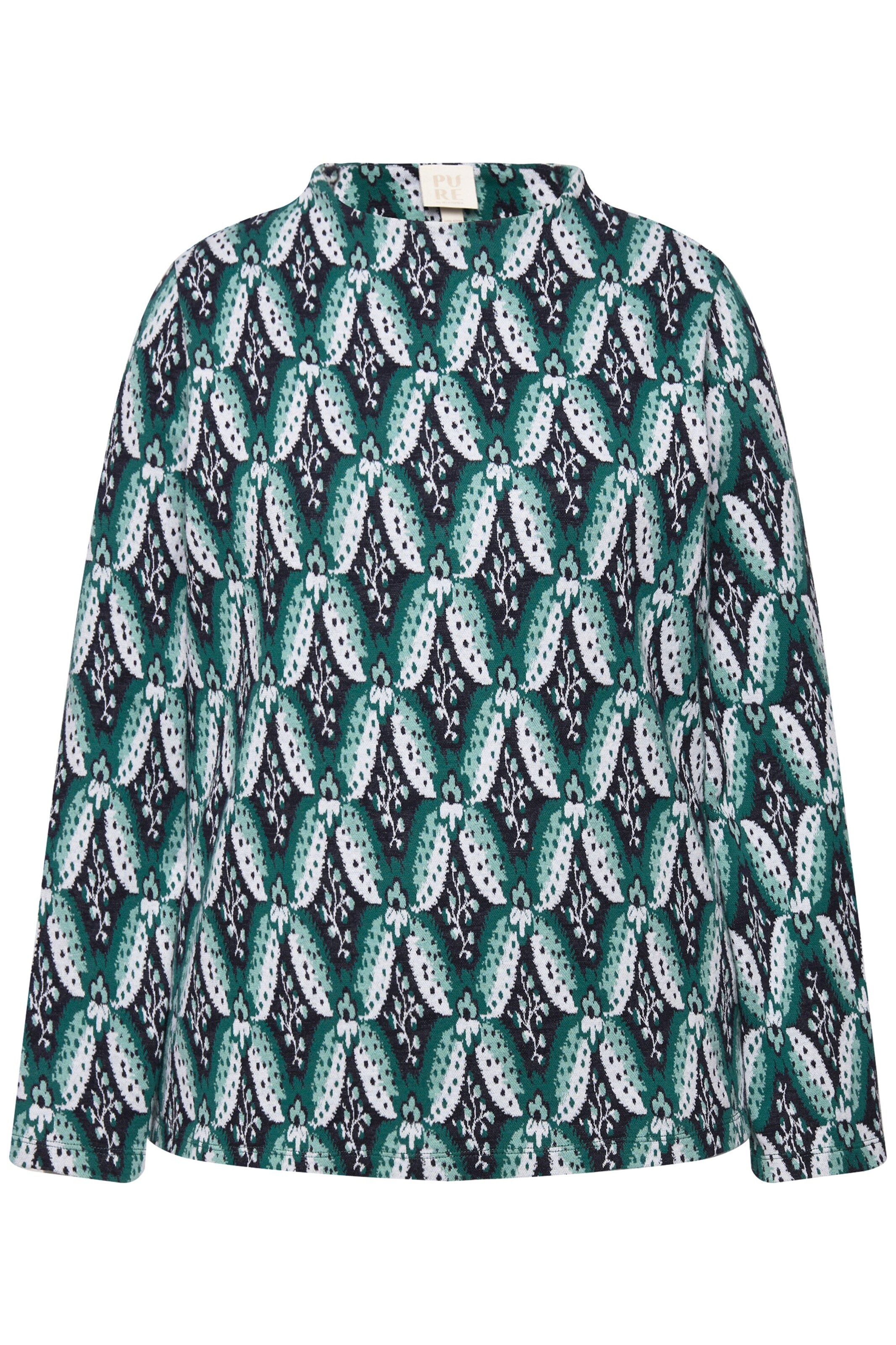 Ulla Popken Sweatshirt in Grün: Vorderseite