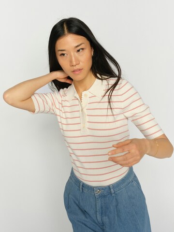 MOS MOSH Sweat jacket in Beige: front