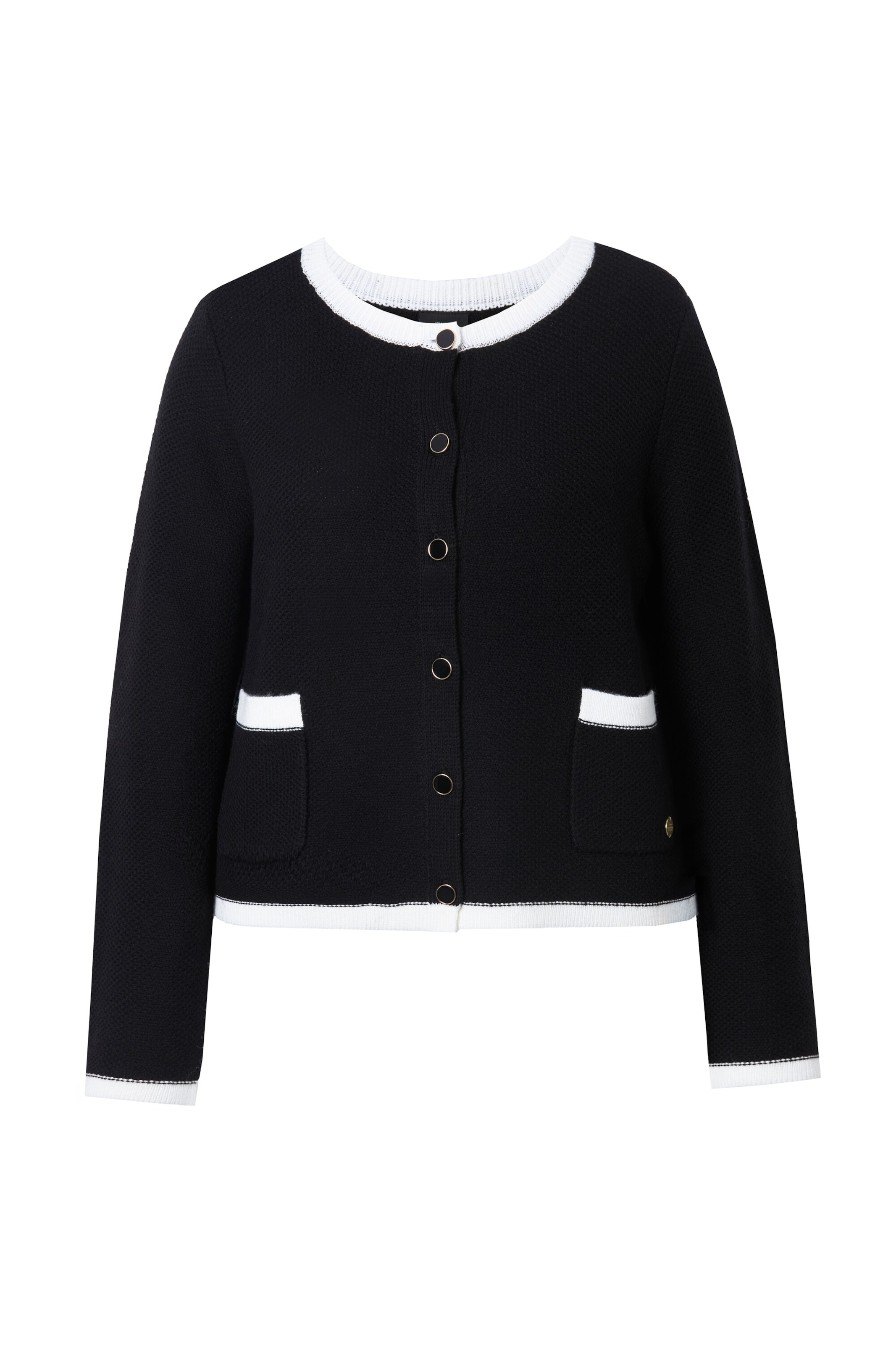 Ulla Popken Knit cardigan in Black: front