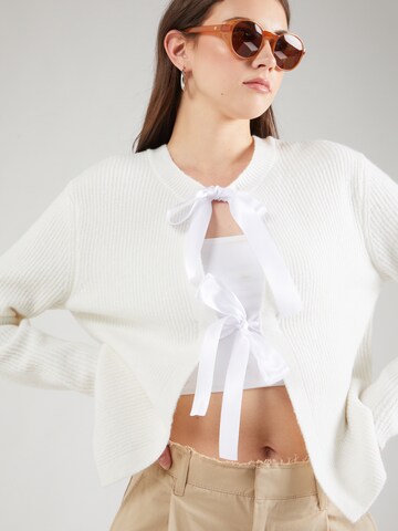 PIECES Knit Cardigan 'PCRILLY' in White