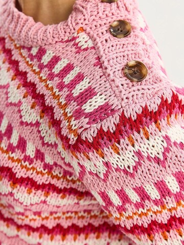 Pull-over Bianco Lucci en rose