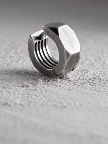 REYTEL Ohrring 'MOER' in Silber: Vorderseite