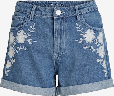 VILA Jeans i blue denim / hvid, Produktvisning