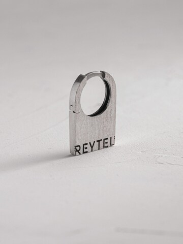 REYTEL Earring 'TAG REYTEL' in Silver: front