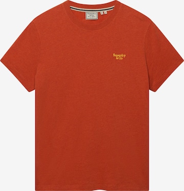 Superdry & Co - Camisa 'Essential Serif' em laranja: frente