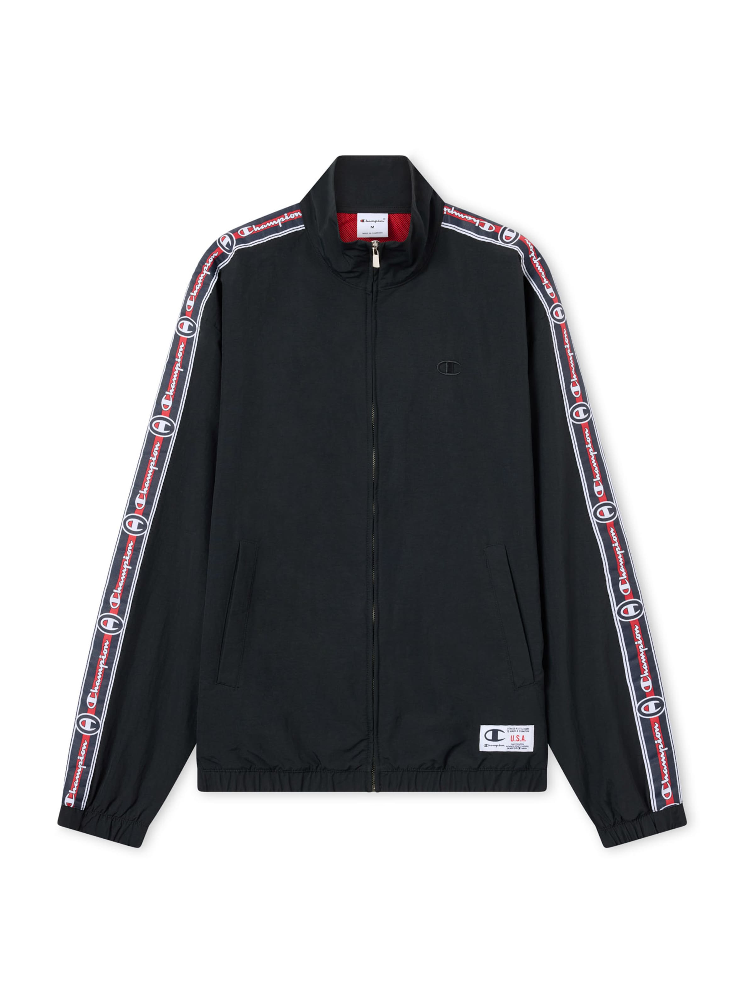 Champion Демисезонная куртка в размере XS в Красный / Черный / Белый, Обзор товара
