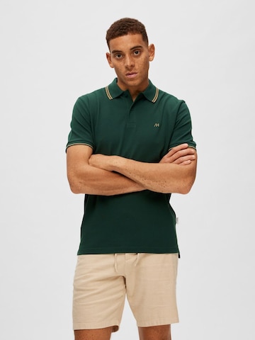 Tricou 'Dante' de la SELECTED HOMME pe verde: față