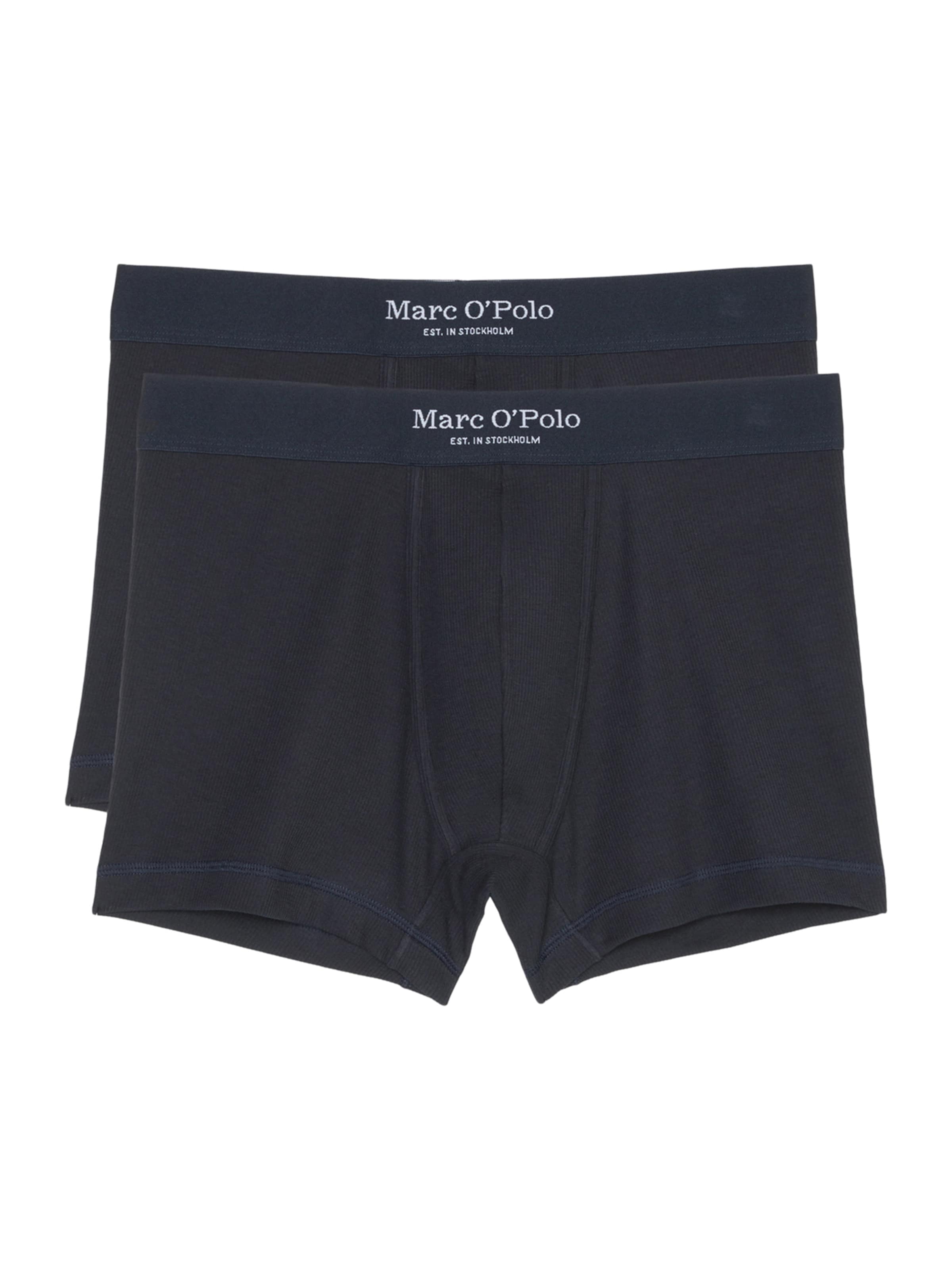 Marc O'Polo Boxershorts ' Iconic Rib ' in Blauw: voorkant