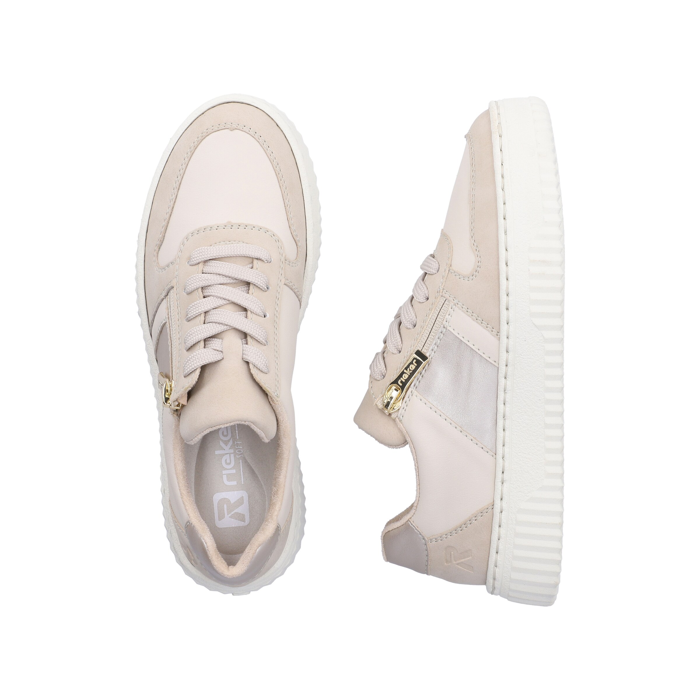 Baskets basses Rieker en beige