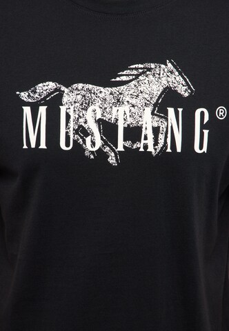 MUSTANG T-Shirt 'Style Austin' in Schwarz