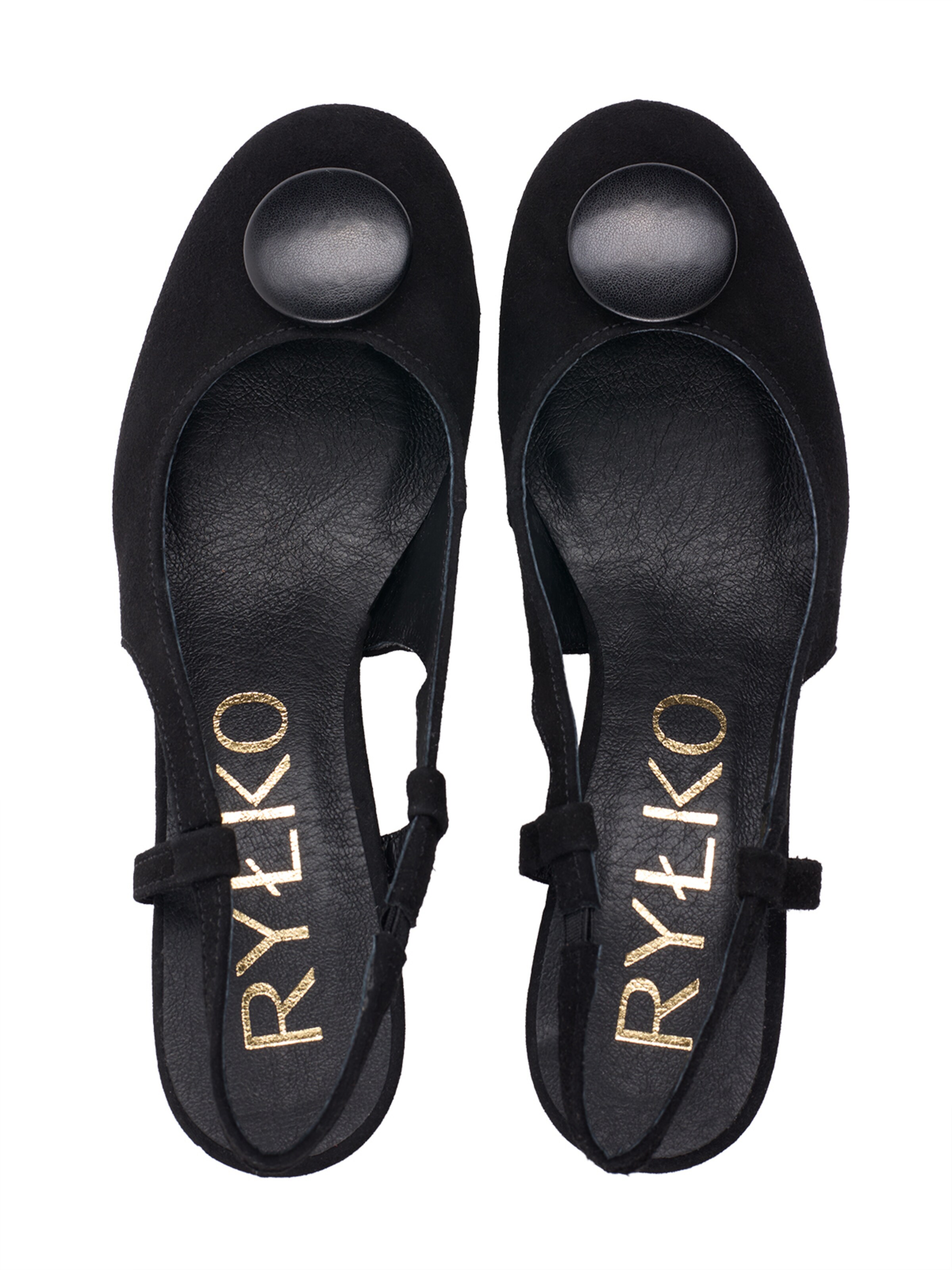 RYŁKO Lodičky s otvorenou pätou - Čierna