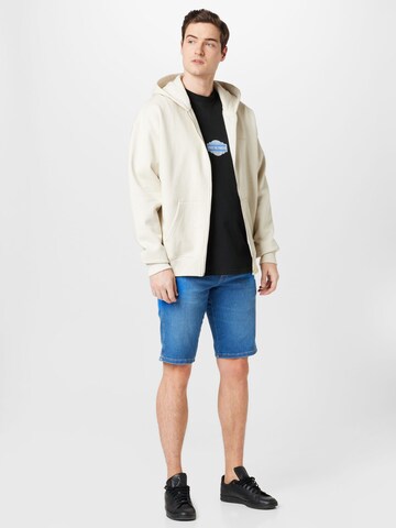 Pegador Zip-Up Hoodie in Beige