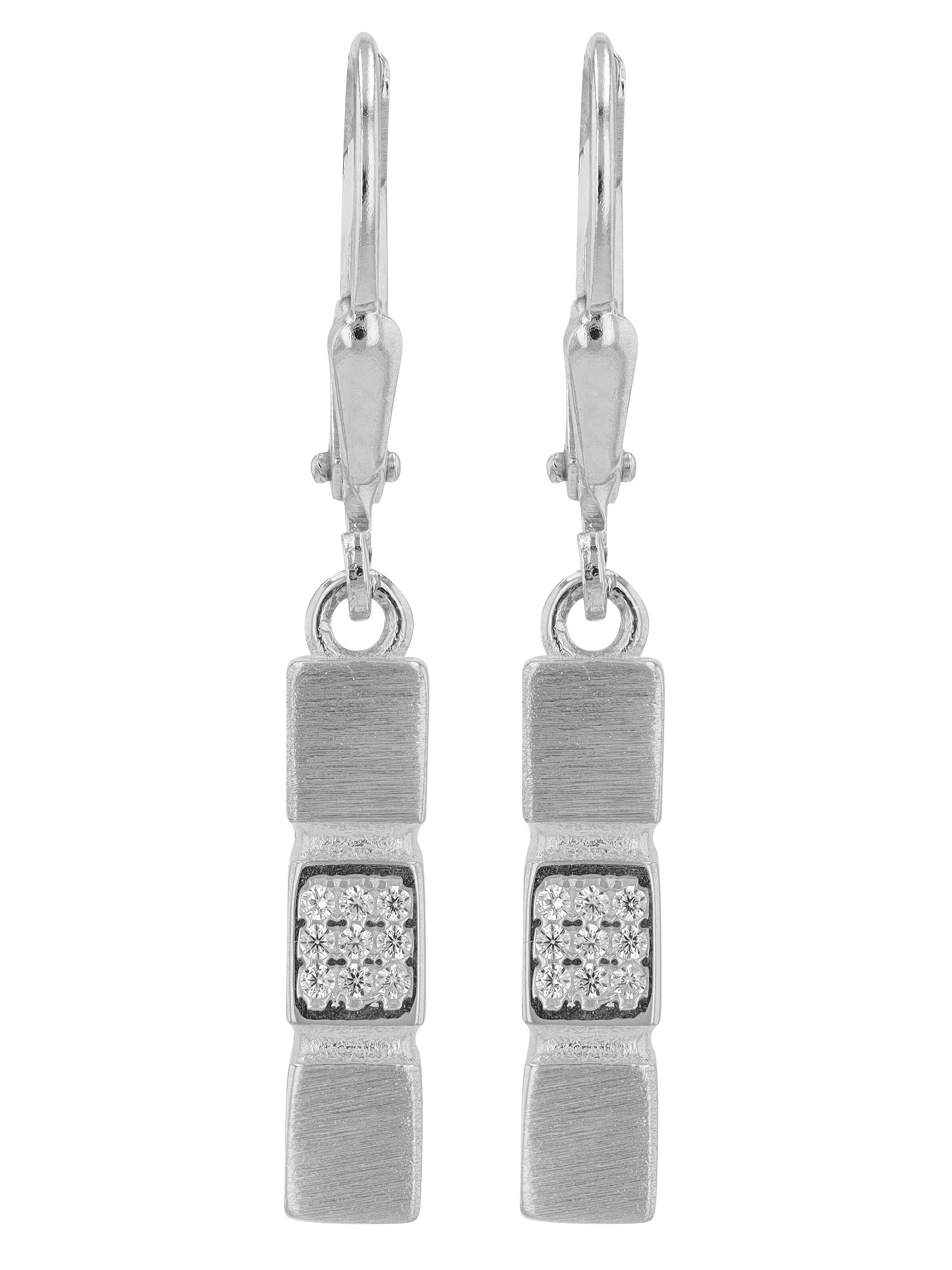 Akzent Earrings '"Xamira" aus 925 Sterlingsilber, rhodiniert, langlebig' in Silver: front