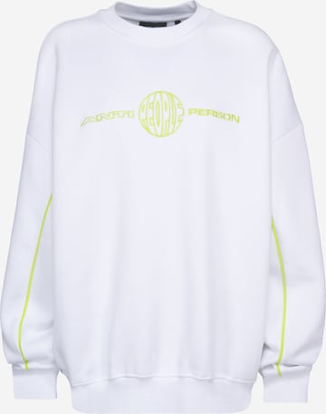 UNFOLLOWED x ABOUT YOU Sweatshirt 'RAVE' in White: front