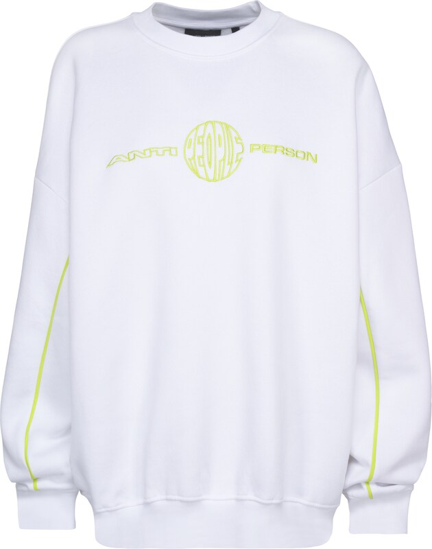 UNFOLLOWED x ABOUT YOU Sweatshirt 'RAVE' in Weiß UNFOLLOWED x ABOUT YOU Sweatshirt 'RAVE' in Weiß