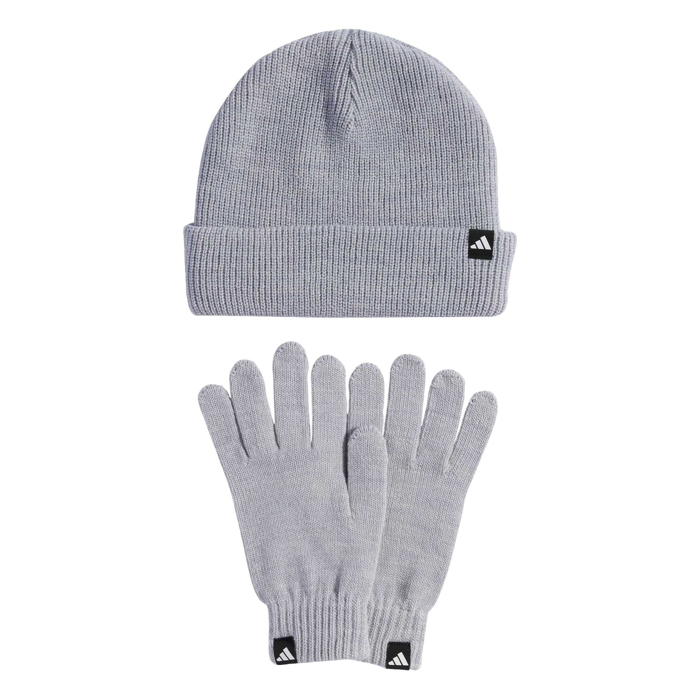 ADIDAS PERFORMANCE Sports beanie 'Glove + Beanie' in Grey: front