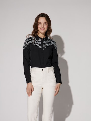 NAF NAF Blouse 'Hexas' in Zwart: voorkant