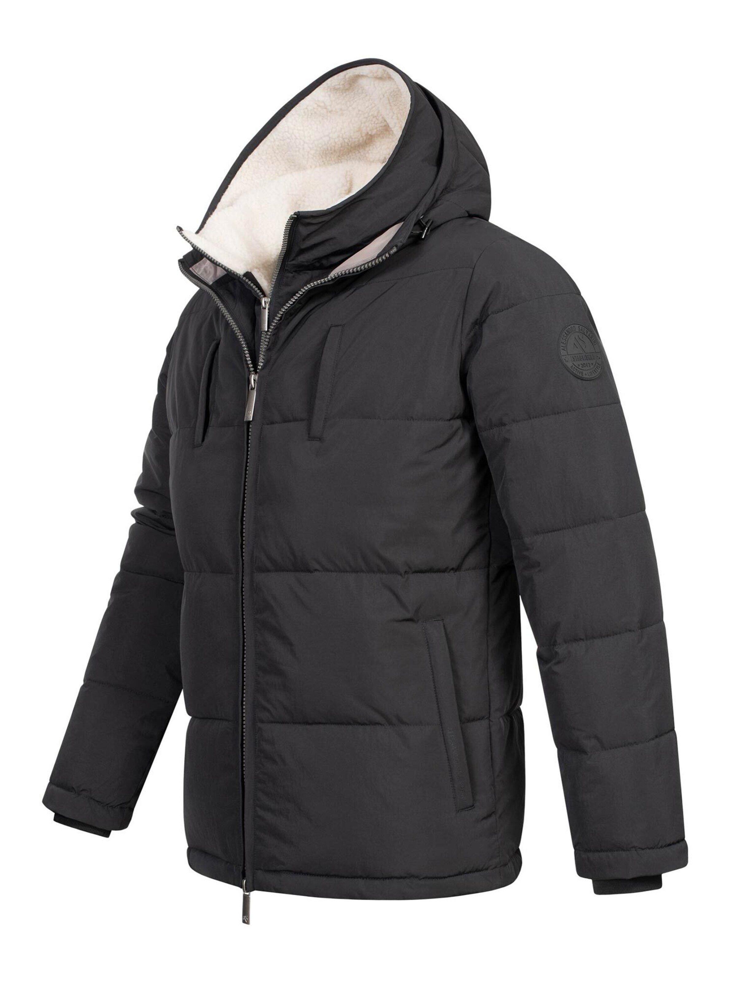 Alessandro Salvarini Winterjas 'AS457' in Zwart