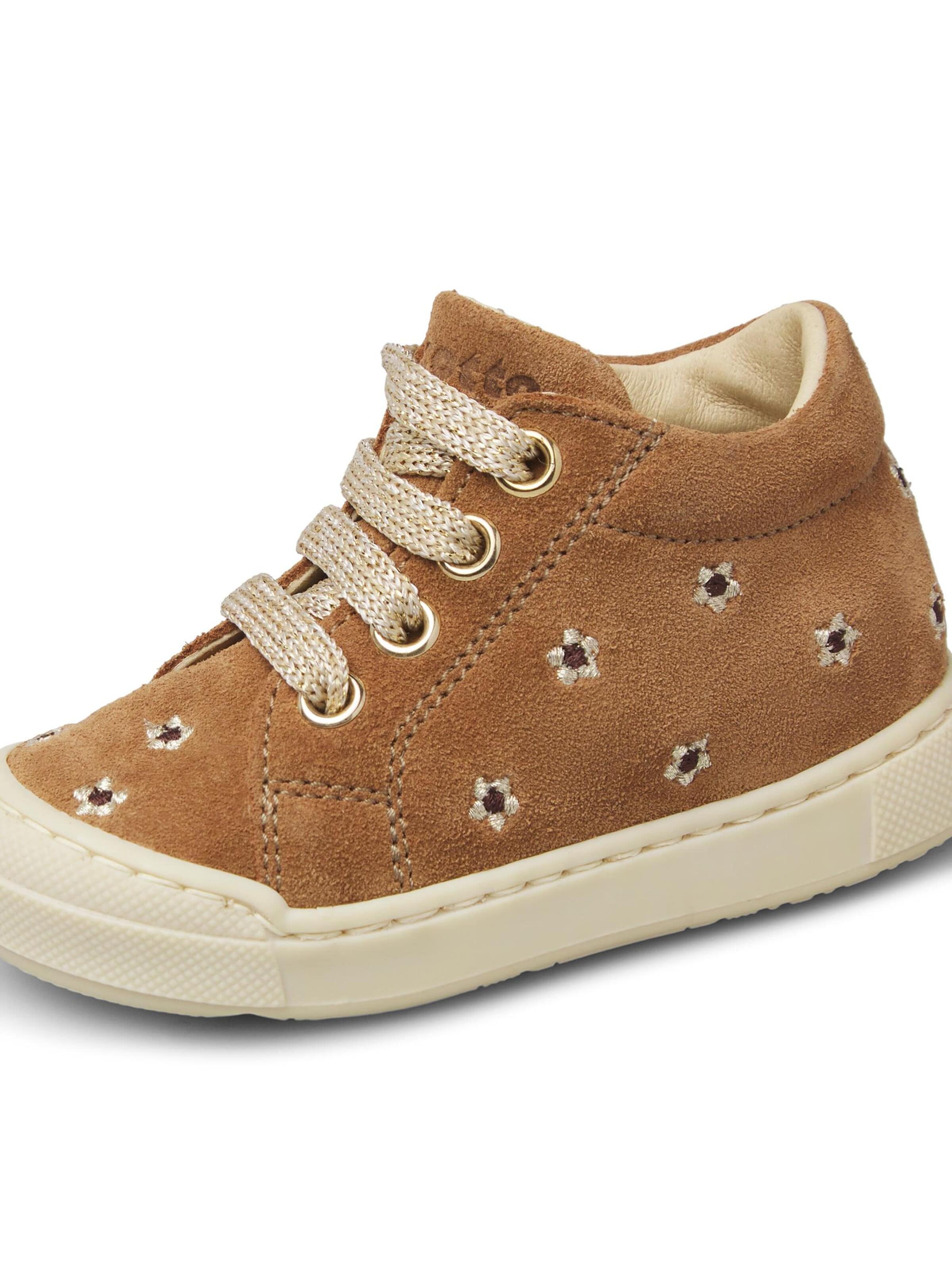 Falcotto Sneaker 'SNOPES EMBR.DAISIES ZIP' in Braun: Vorderseite