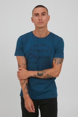 T-Shirt 'MIKE' BLEND en bleu : devant