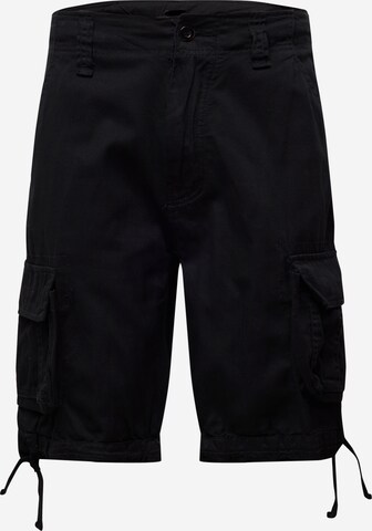 Brandit - Pantalón cargo en negro: frente