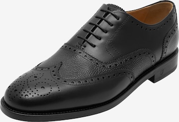 Henry Stevens Lace-Up Shoes 'Winston FBO' in Black: front