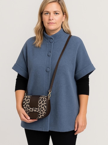 COLLEZIONE ALESSANDRO Crossbody Bag 'Leo Piccolo' in Brown: front